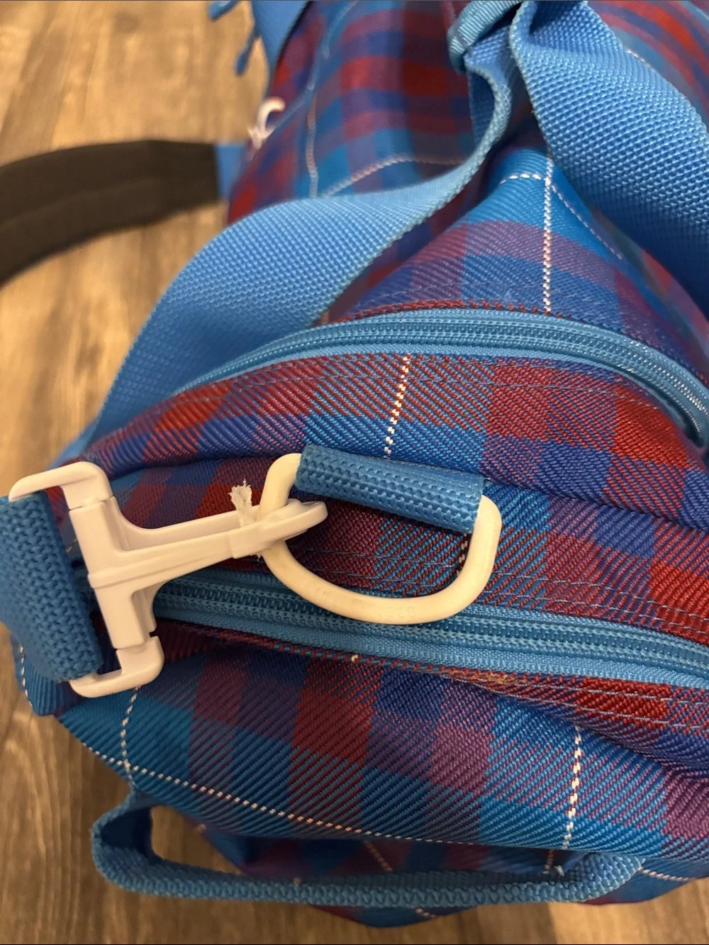 Dakine Blue and Red Plaid Duffel